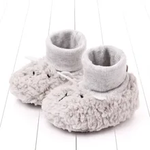 Bonito dos desenhos animados quente da criança recém nascido não deslizamento botas primeiros caminhantes do bebê meninas meninos sapatos sola macia botas de neve