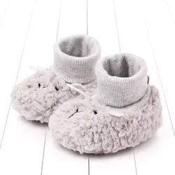 Bottes antidérapantes pour nouveau né, chaussures de neige à semelle souple pour les premiers pas des bébés filles et garçons 