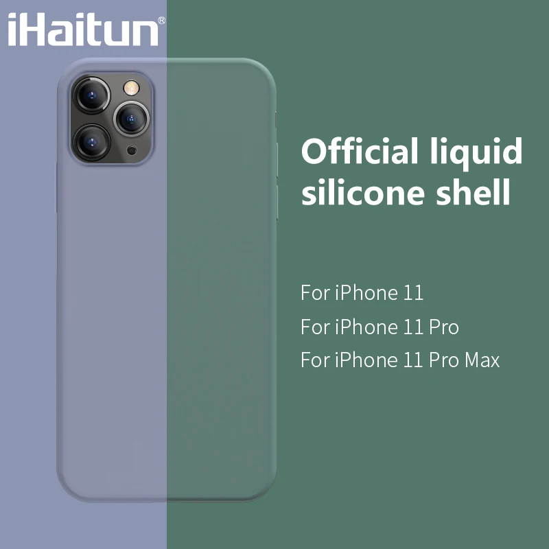 Чехол iHaitun для iphone11/11Pro/11Pro Max роскошный чехол из жидкого силикона Ультратонкий