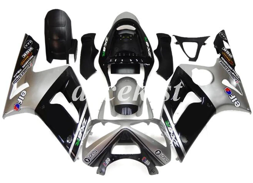 

New ABS Motorcycle Fairings Kit Fit for kawasaki Ninja ZX6R 636 2003 2004 6R 03 04 ZX-6R body set Custom black silver