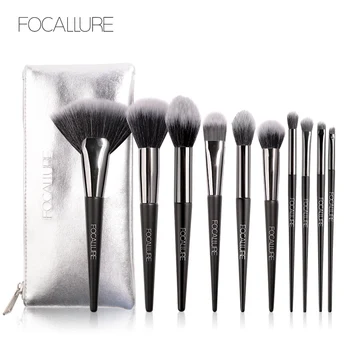 

10Pcs Professional Makeup Brushes Set Make up Brush Tools kit Eye Liner Shade Natural-synthetic Hair Brushes Set Tools Fast Ship