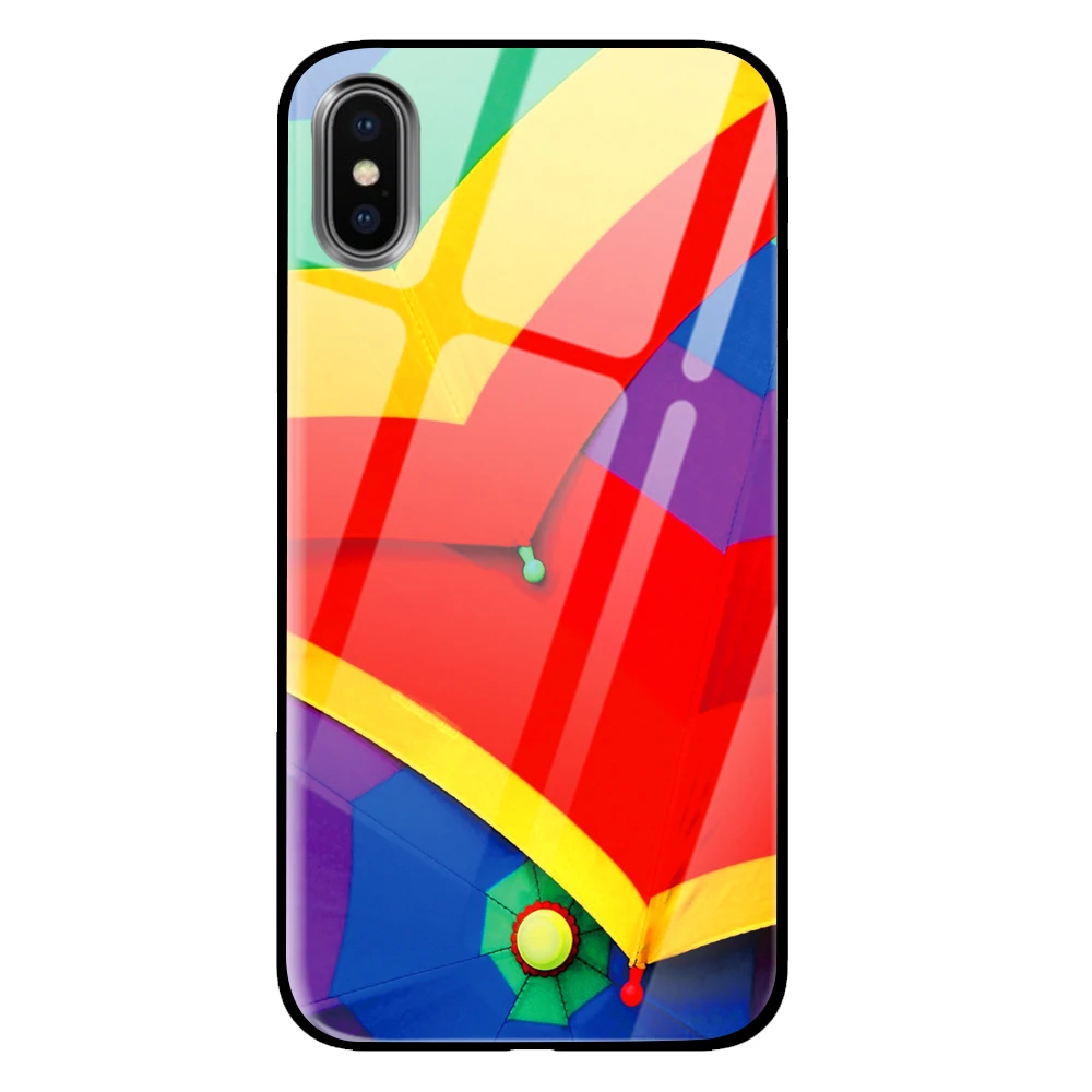 3 Яркие Зонты из закаленного стекла чехлы для телефонов iPhone 5 5S SE 6 6s 7 8 Plus X XS Max XR задняя крышка - Цвет: 3
