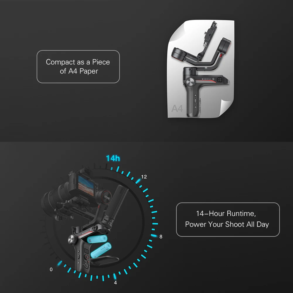 Zhiyun 3-Axis Камера ручной шарнирный стабилизатор для камеры GoPro Поддержка автоматической настройки мгновенный установки приложений с цифровой зеркальной камеры Canon Nikon sony DSLR Камера s