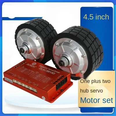 US $448.00 Two 45inch hub servo motors twoaxis twoway drive set 24V onetotwo sweeping robot driver ZLAC8015D