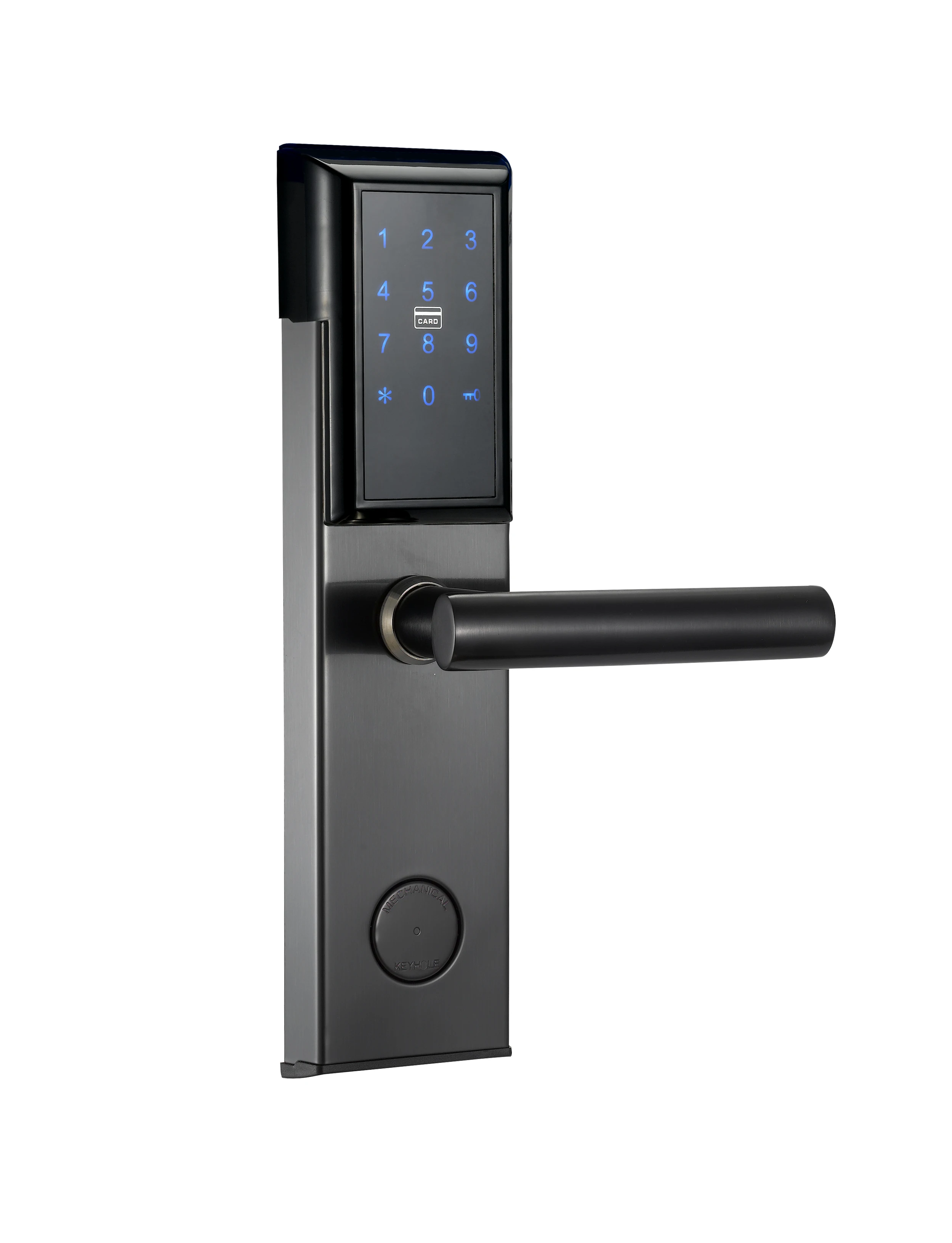black TTlock приложение электронный цифровой дверной замок Bluetooth Wifi Пароль Клавиатура Умный Замок код дверной замок для Airbnb квартиры ворота замок - Цвет: black