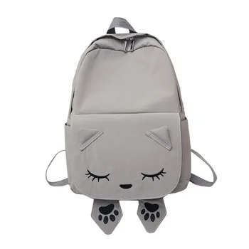 

Women Nylon Solid Color School Backpack Teenagers Capacity Student Backpack Travel Couple Bag mochila feminina рюкзак ##4
