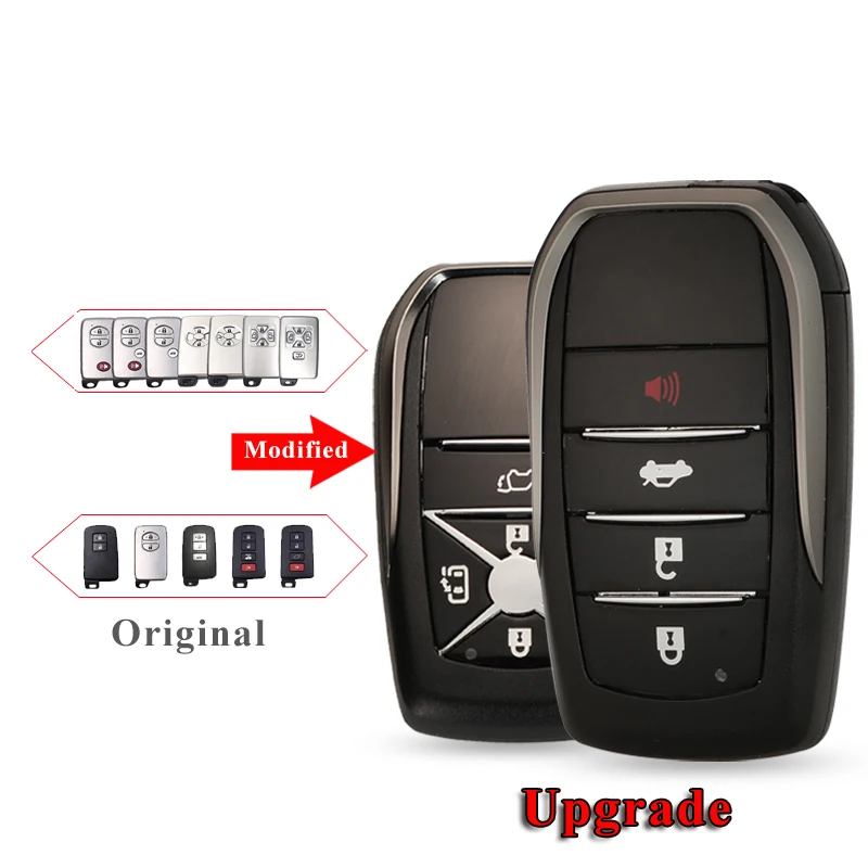 

jinyuqin Upgrade Remote 2/3/4B Car Smart Key Shell For Toyota Camry Crown Avalon 4Runner Land Cruiser Prius RAV4 Venza FOB Case