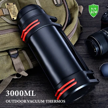 

Large capacity stainless steel thermos fashion daily outdoor car thermos portable insulation vacuum cup 1.2 / 1.6 / 2 / 2.5 / 3L