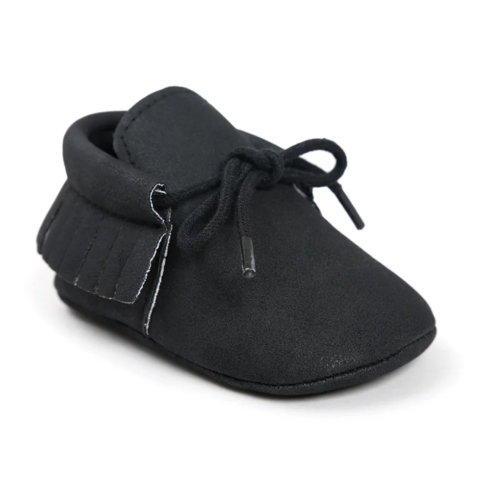Детские мокасины; мягкая детская обувь для новорожденных мальчиков и девочек; обувь с кисточками; обувь для малышей из искусственной кожи; Размеры 0-18 м