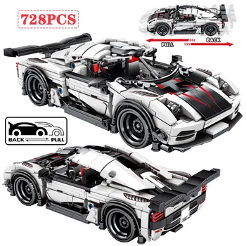 

City Pull Back Mechanical F1 Racing Car Building Blocks Technic Diy Sport Car Bricks Educational Toys For boys WJ010