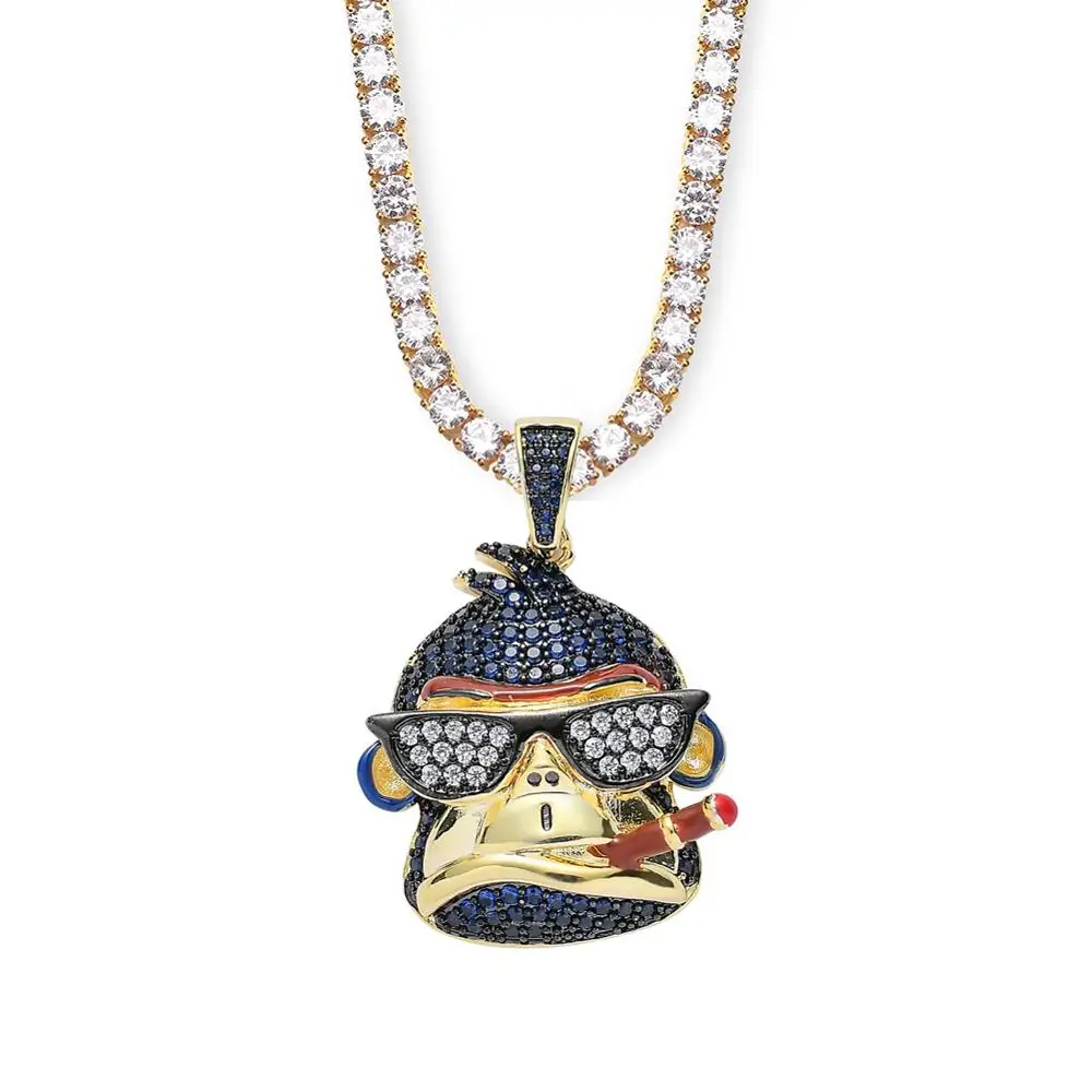 Unisex Iced Out Juice Wrld Necklace 