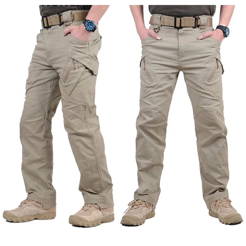 Kaufen IX9 Stadt Tactical Cargo Hosen Männer Kampf SWAT Army Military Hosen Baumwolle Viele Taschen Stretch Flexible Mann Hosen XXXL