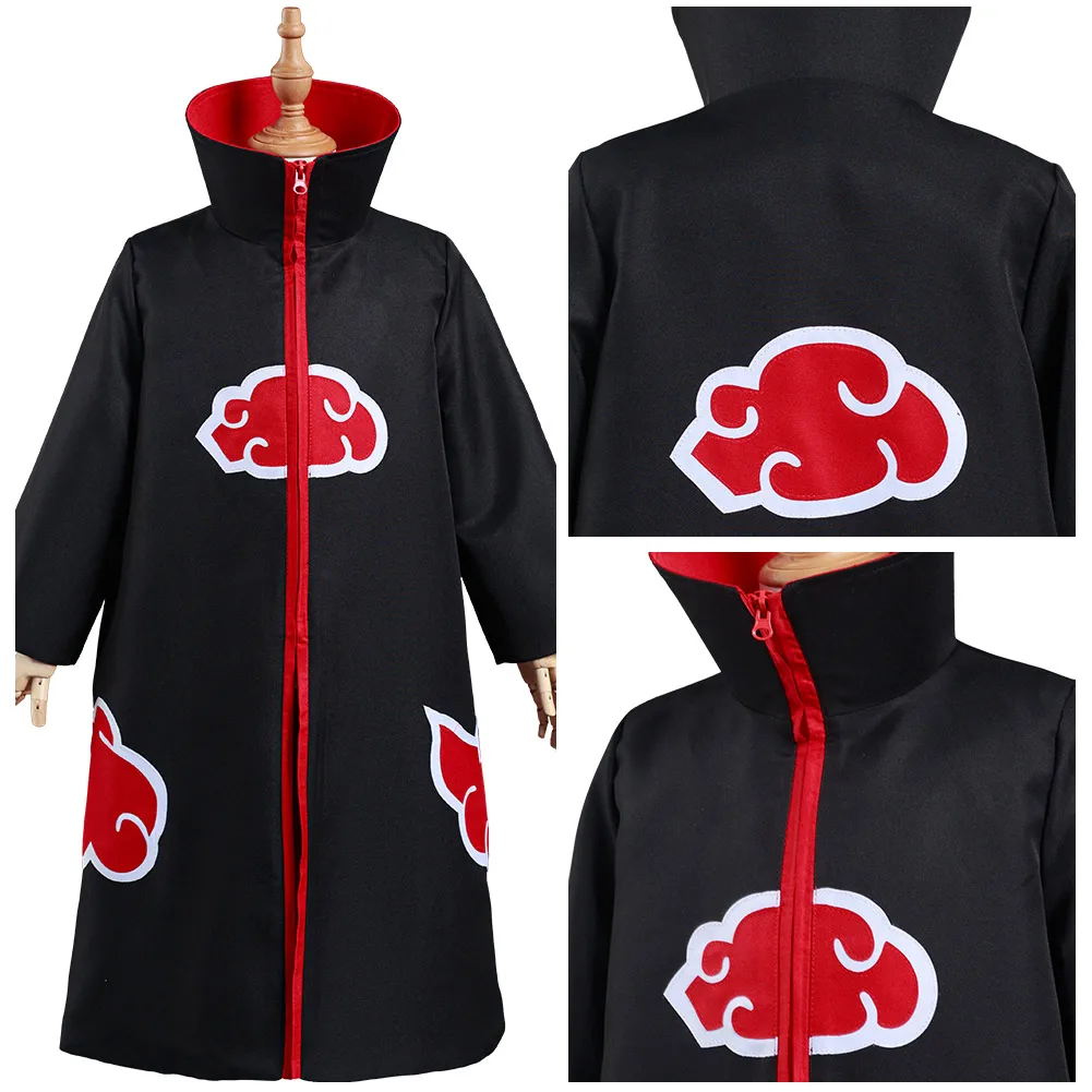 Детский костюм для косплея Akatsuki пальто на молнии карнавальный Хэллоуин |