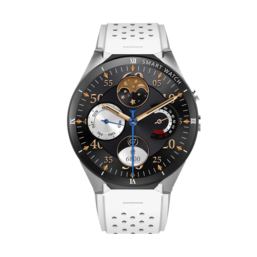 Смарт-часы KOSPET KW88 PRO, 1 ГБ, 16 ГБ, Android 7,1, Bluetooth, 1,39 дюймов, wifi, 400 мА/ч, 3g, 400*400, Смарт-часы для мужчин, для iOS Andriod телефона - Цвет: White