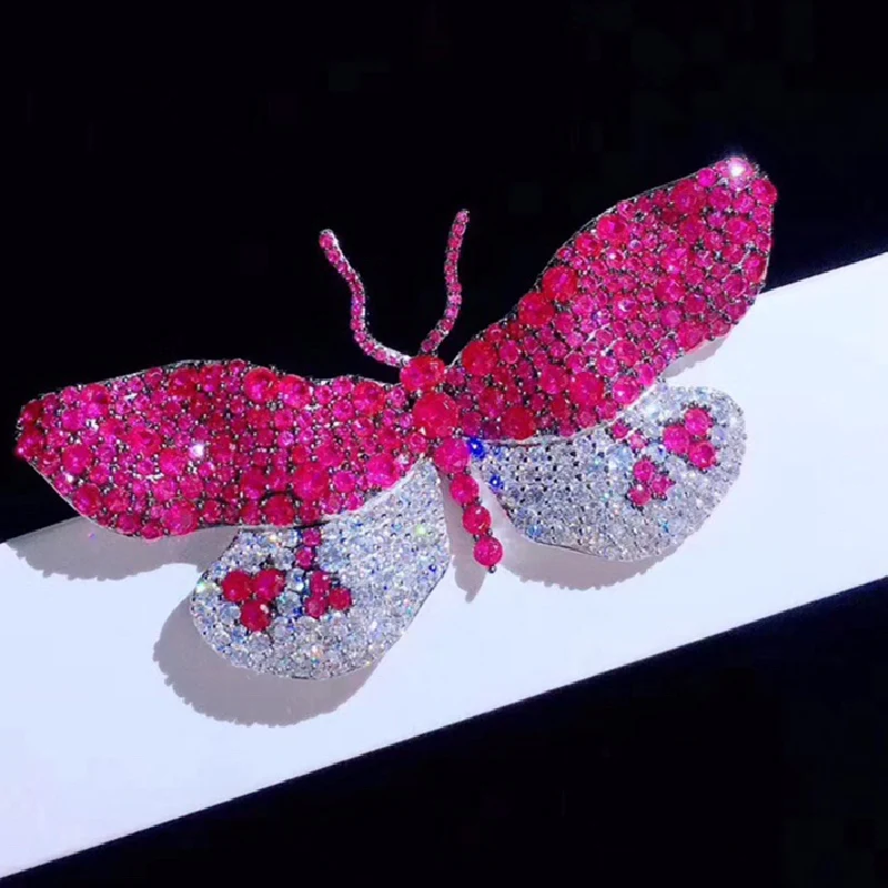Alta Qualidade Feminino Bonito Buttyfly Moda Estilo Broche cz 7 Joias e Acessórios