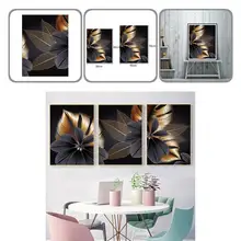 

Painting Delicate Charming Professionally Printed Black Golden Leaf Pattern Painting for Hotel Art Painting Wall Painting