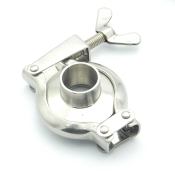 

304SS Sanitary Pipe Fitting Set 51mm Pipe OD Sanitary Weld Ferrule + 2" Tri Clamp + Silicon Gasket + End Cap For Home Brew
