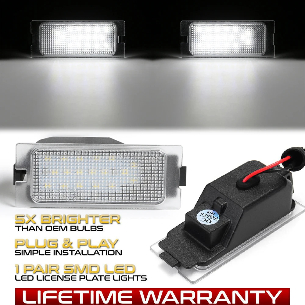 

2Pcs Car LED Number License Plate Light Lamps For Ford Edge 2007-2014 Escape 2008-2012 Mercury Mariner 2008-2011 Car Styling