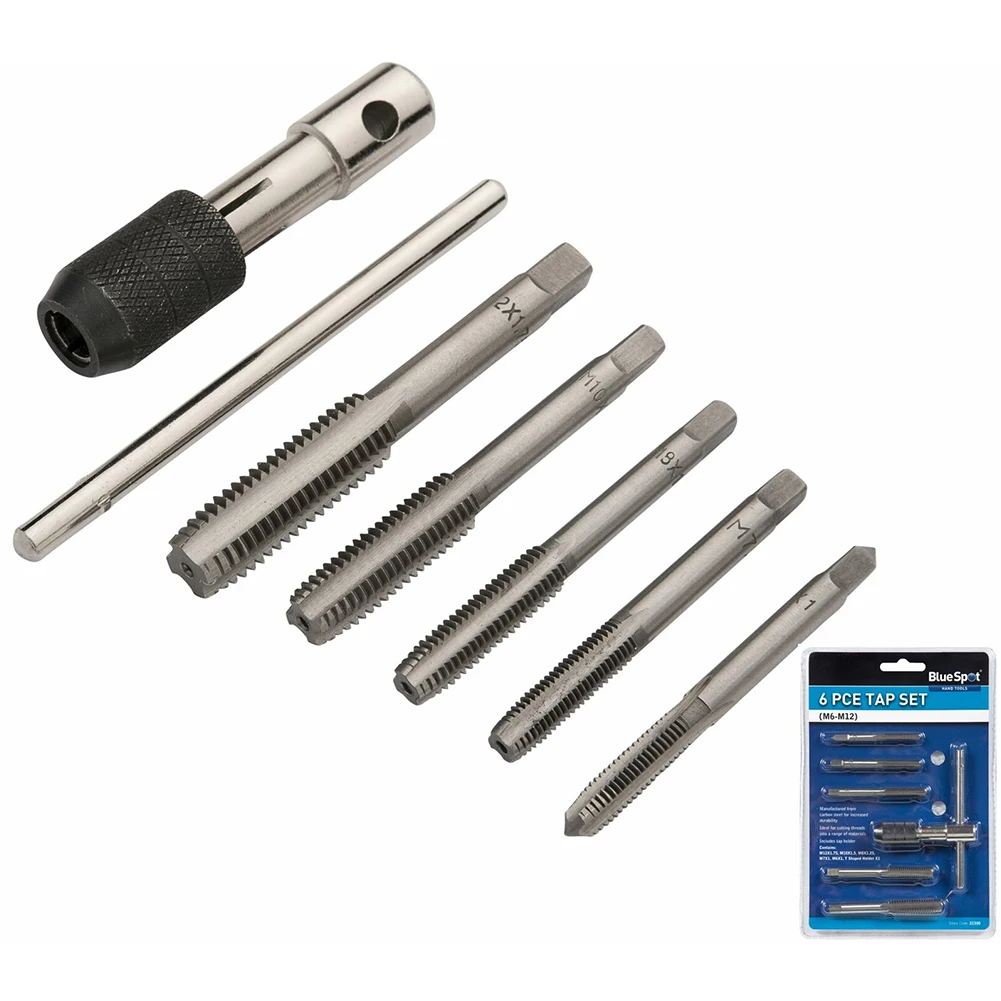 

7Pcs Metric Lightweight Woodworking Hand Use Tapping Chuck Repair Tool High Speed Steel Cutter Socket Thread Portable Tap Set