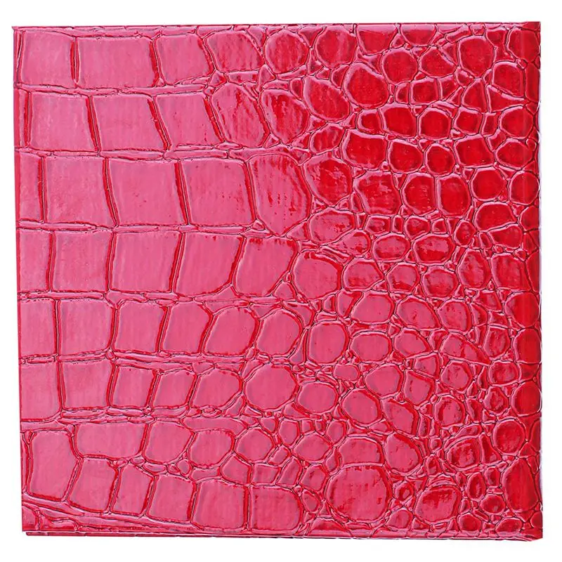 Durable Room Car PU Leather Square Tissue Box Paper Holder Case Cover Napkin Color:Red crocodile pattern,Size: 13.8* 13.8* 13