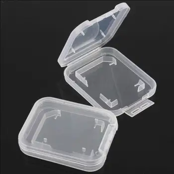 

10Pcs Memory Card Storage Box Standard SD Card Camera Transparent Small Card White Card Box Transparent Plastic High-grade H2A8