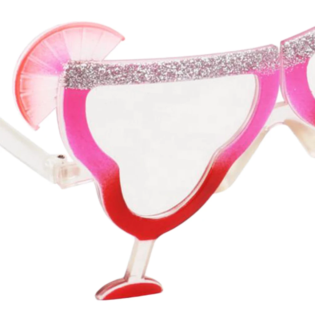 Margarita Goblet Drink Glasses Beach Cocktail Party Sunglasses Tropical Prop