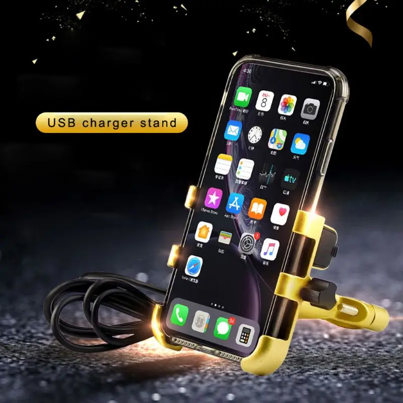 Держатель для телефона для скутера мотоцикла с usb-зарядным устройством для iphone samsung