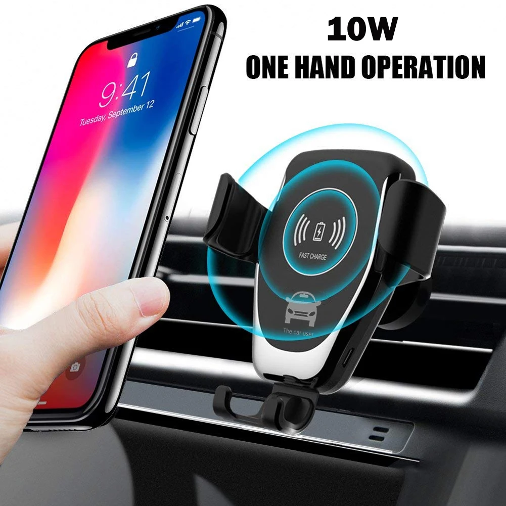 

Jetjoy For Huawei P30 Pro FAST 10W Qi Wireless Car Charger Air Vent Mount Phone Holder For iPhone 11 Pro XS Max Samsung Note 10+