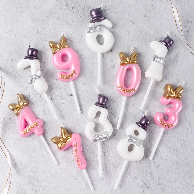 

Cakelove 1Pcs 0-9 Number Cake Candle Birthday Party Supplies Cake Topper Anniversary Cake Numbers Age Candle Party Decorations