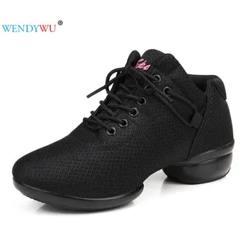 

Women Modern Dance Shoes Sneakers Autumn Winter Jazz Dancing Shoes For Girls Ladies Breathable Soft Bottom Hip Hop Sports Shoes