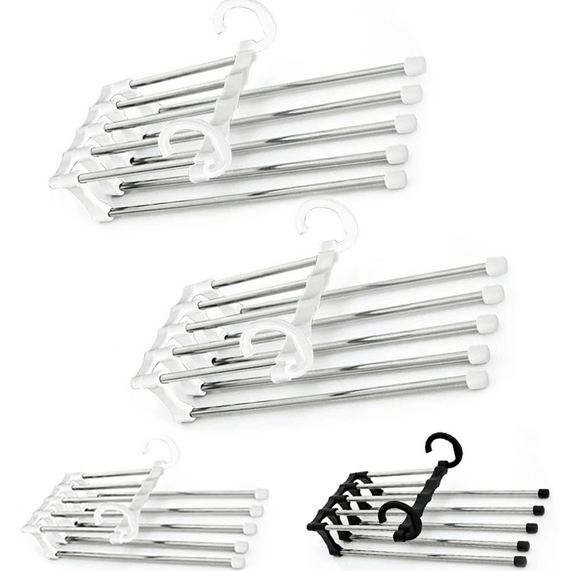 Smart Clothes Hanger Space saving Adjustable Stainless Steel Pants Scarf