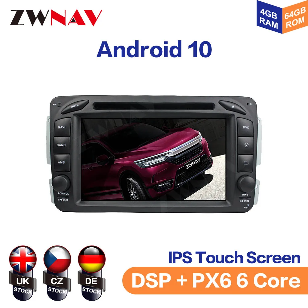 

Android 10 IPS Screen For Mercedes-Benz ML W203 Screen Car Multimedia Player Navigation Audio Radio Stereo Head Unit
