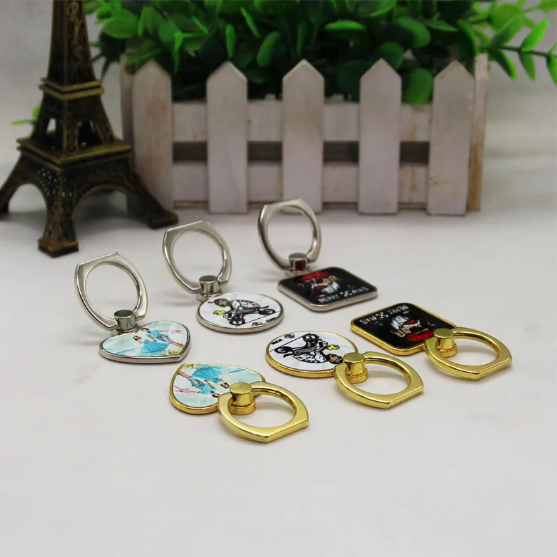 15pcs/lot Free Shipping  Metal Finger Ring Mobile Phone Smartphone Stand Holder for Sublimation INk Transfer Print