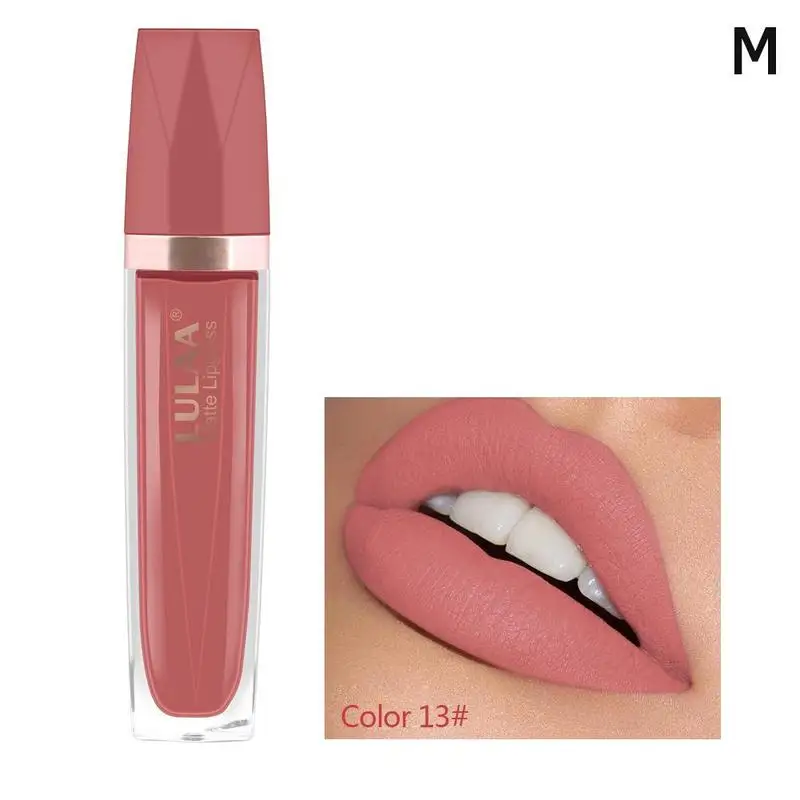 Matte Lipgloss Sexy Lip Gloss Matte Long Lasting Waterproof Cosmetic Beauty lipgloss Moisturizing Non-stick Cup Lip Makeup - Цвет: 13