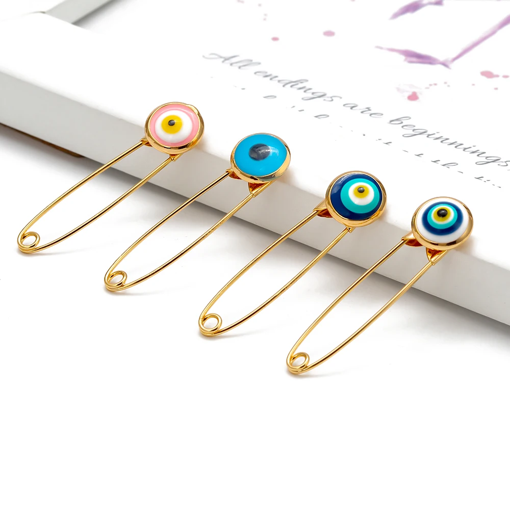Lucky Eye цвет насыщенный Турецкий Дурной глаз Брошь с золотой Заколкой цвет падение масла Брошь шпильки Модные Ювелирные изделия Подарки для женщин мужчин EY6571