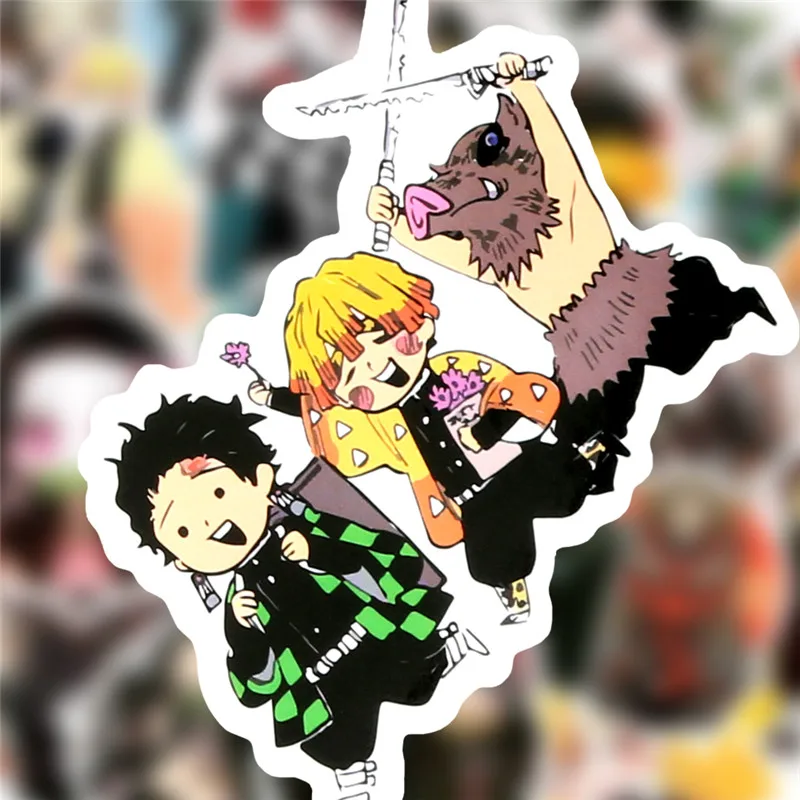 50 шт. Demon Slayer: Kimetsu no Yaiba аниме наклейка s ПВХ граффити наклейка s чемодан багаж гитара для детей игрушки