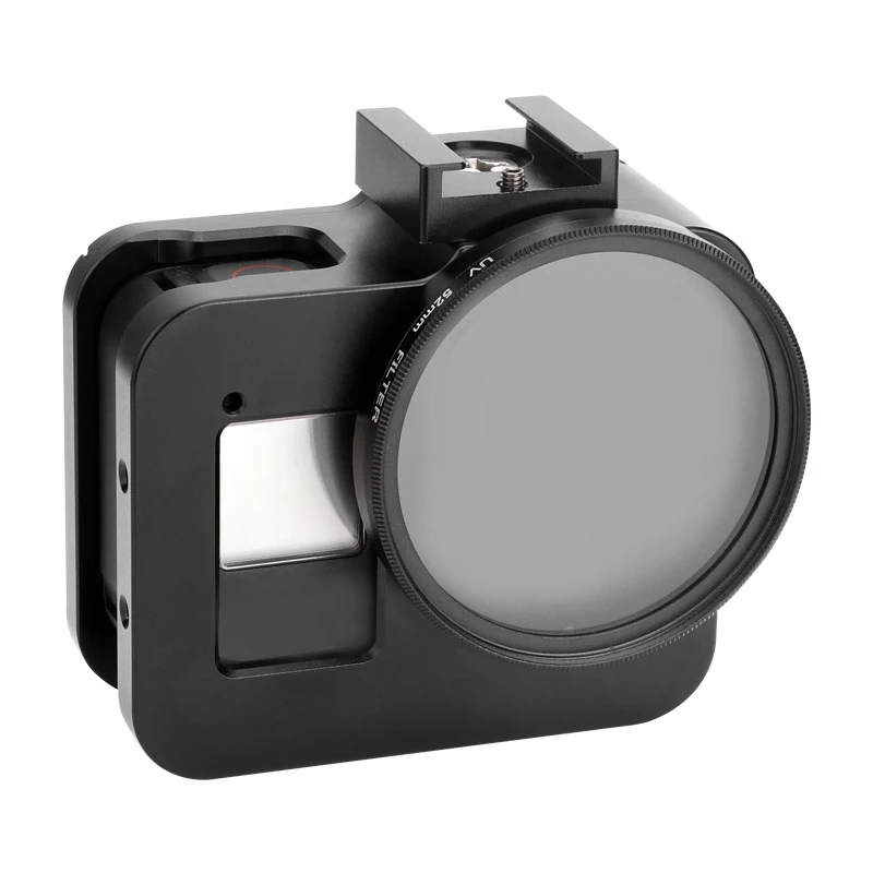 Металлический защитный чехол-рамка для GoPro Hero 8 Black с зарядным устройством и базовым адаптером