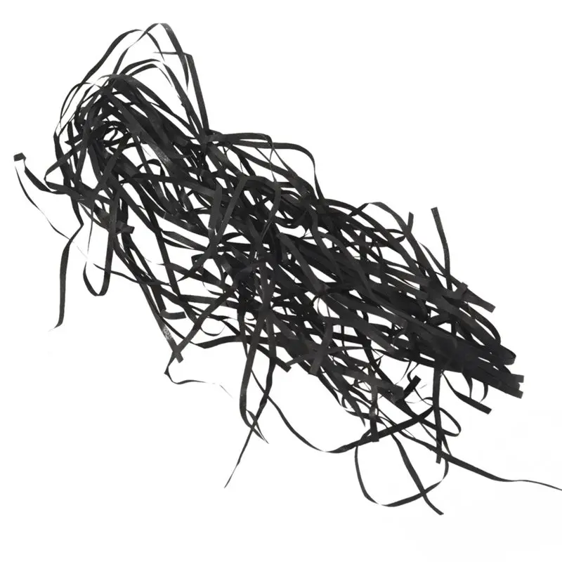Роскошная измельченная бумажная корзина наполнитель корзины Shred подарок наполнение ткани 100 г Черный