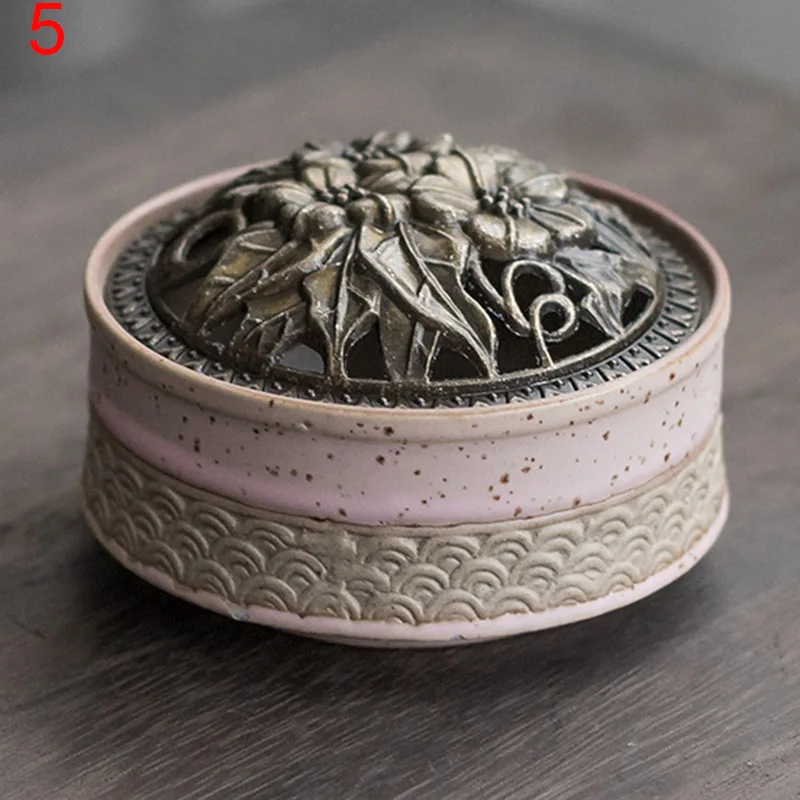 5 Винтажная керамическая курильница, держатель для благовоний, подарочное украшение для дома, офиса, комнаты FP8 - Цвет: 5