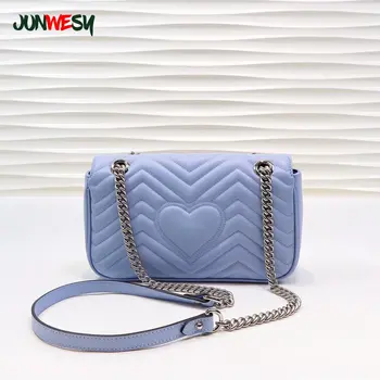

2020 New Top quality Women's Shoulder Crossbody Bags Luxury designer Genuine Leather Ladies chain bag Macaron color bag