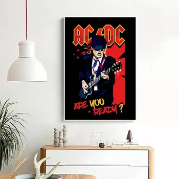 

Angus Young canvas poster Art Print Wall Pictures for Living Room No Frame