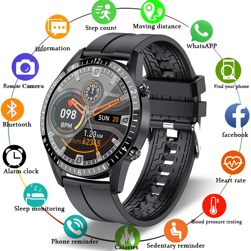 

New Smart Watch Phone Full Touch Screen Sport Fitness Watch IP68 Waterproof Bluetooth Connection For Android ios smartwatch Men