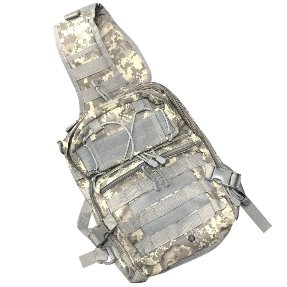 A Men Tactical Chest Backpack Large Capacity Military Sling Camouflage Daypack Sports Bicycle Travel Shoulder Waist Bag - Цвет: A
