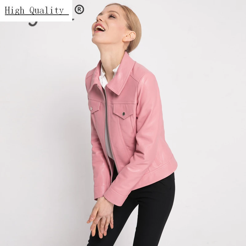

Winter Genuine Leather Jacket Women 100% Real Leather Jacket Female Clothes 2020 Fit Montone Natural Sheepskin Coat 1869Z