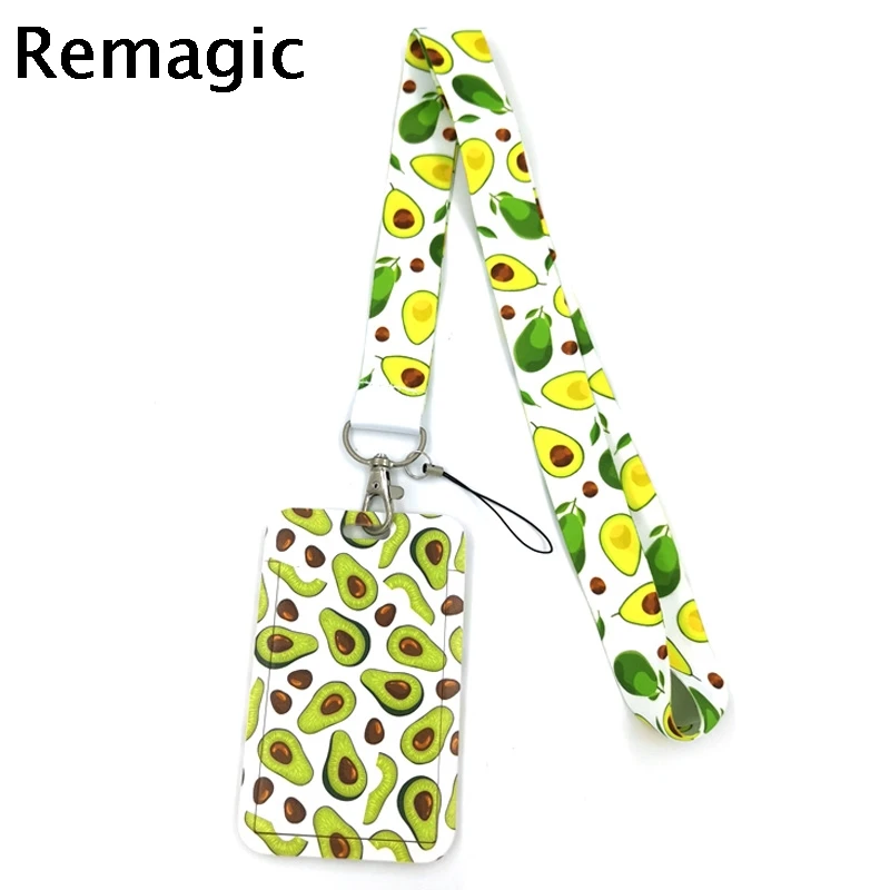 Авокадо творческих шнурки держатель для карт студентов с завязками на шее