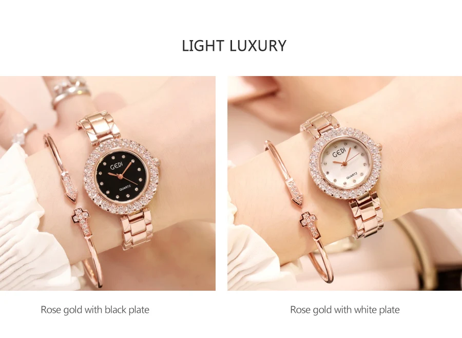 GEDI часы женские 2019 золотые наручные часы женские часы лучший бренд Алмаз Роскошные женские наручные часы девушка reloj mujer