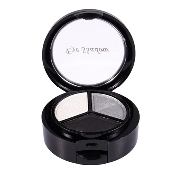 

Professional Smoky Cosmetic Set 3 Colors Natural Matte Eyeshadow Makeup Tools Palette Nude Eye Shadow Glitter #1 black + white +