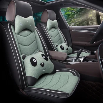 

Full Coverage flax fiber car seat cover auto seats covers for Toyota auris corolla prius camry c hr rav4 suv fortuner highlander