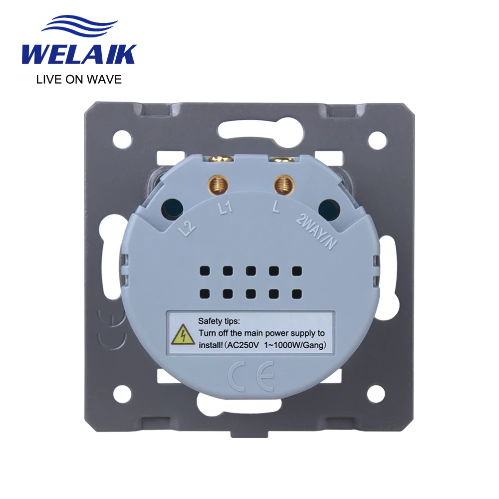 EU Single FireWire 1~1000W Cross 1Gang 1Way 2Way Smart LED Light Strip Switch Wall Touch Switch Module 220V 5A A911-A912 push tact switch,push button switch,button switch,wall light switches,surge switch