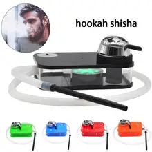 Современный акриловый кальян черный наргиле курительная трубка с светодиодный светильник с фабрики Прямая поставка